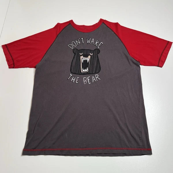 Lazy One Don’t Wake The Bear Mens Pajama Set, Pants and Shirt - Size L