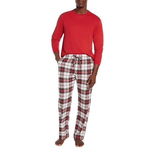 Gap Men's Flannel Pajama Set Size Large Cherry Plaid