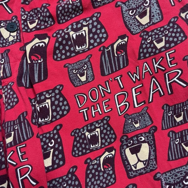 Lazy One Don’t Wake The Bear Mens Pajama Set, Pants and Shirt - Size L