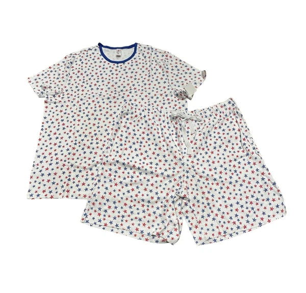 Men's Americana Matching Family Pajama Set - White XL Tall