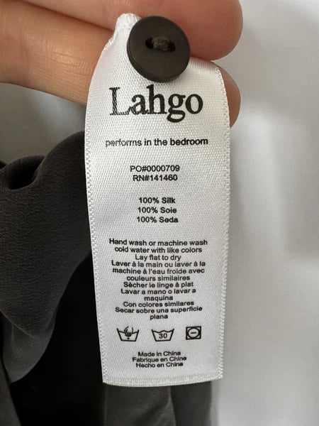 Lahgo Lunya Washable Silk Men’s Pajama Set Size XXL New Meditative Grey