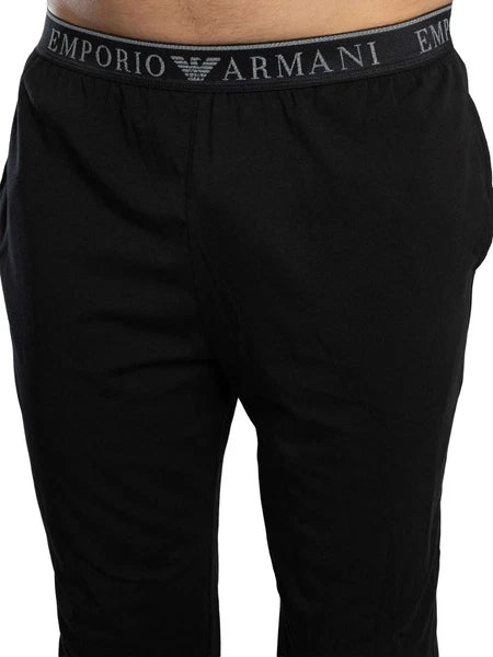 Emporio Armani Men's Long Sleeved Pyjama Set, Black