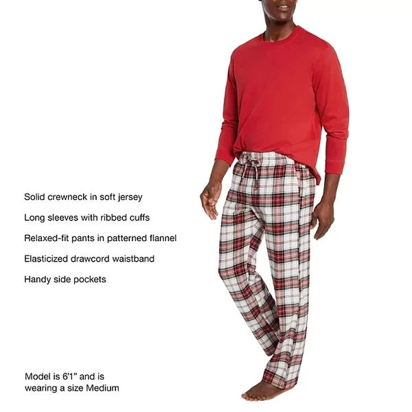 Gap Men's Flannel Pajama Set Size Large Cherry Plaid