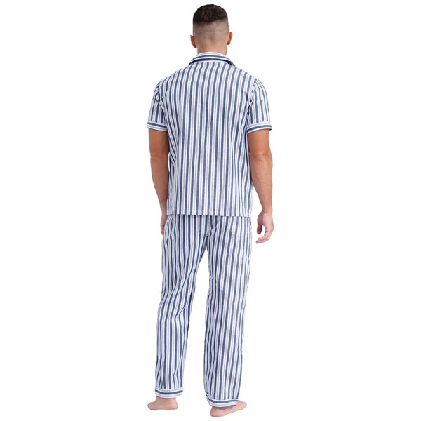 Mens Homewear Sleep Pajama Set Outfit Sleepwear Pockets Nightgown With Pants