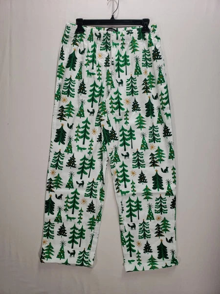 Nordstrom Pajama Set Mens MEDIUM Christmas Trees Flannel Long Sleeve $69 NEW