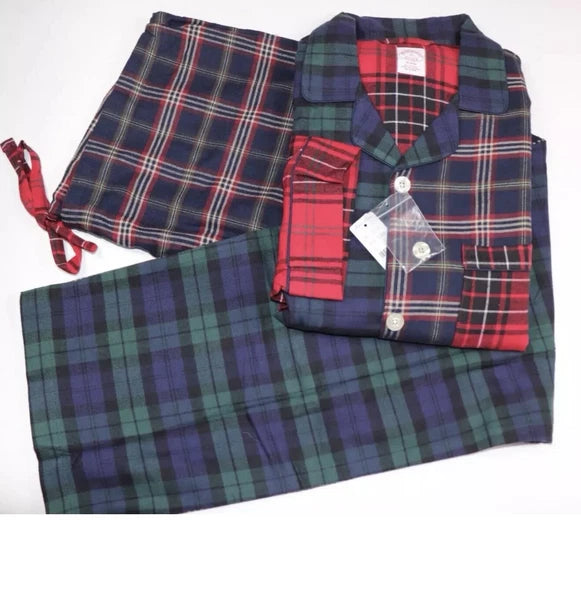 Brooks Brothers Men’s Size Large Pajama Set Mixed Plaid Lightweight Flannel NWT