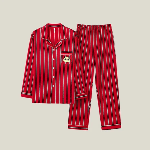 Fashion New Men's Striped Sleepwear Antibacterial Comfortable Fashion Pajama Set