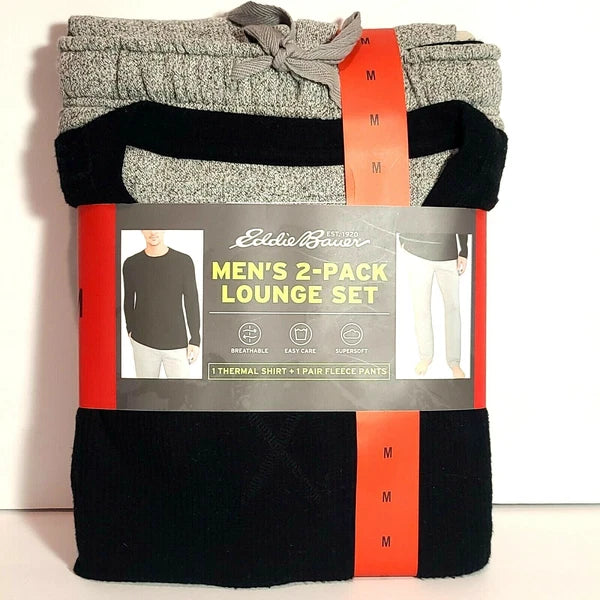 Eddie Bauer Men Thermal 2-Pack Lounge Pajama PJ Set New