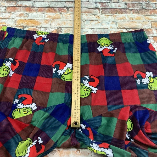 Grinch Christmas Pajamas Adult 2XLT Tall Plaid PJ Set Holiday Mens