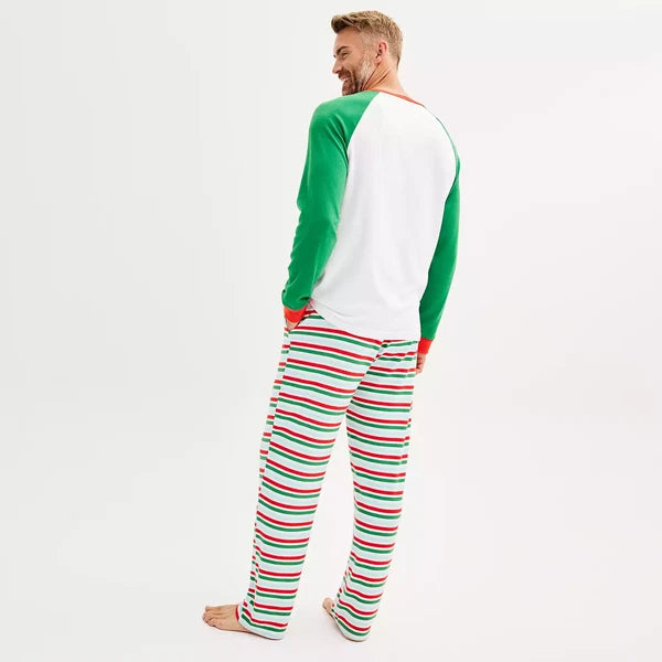 Men's Jammies For Your Families Papa Elf Top Bottom Pajama Set Cuddl Duds XL