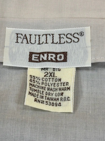 NWT Vintage Faultless ENRO Mr Big Men's 2XL Top Bottoms Pajama Set Biege