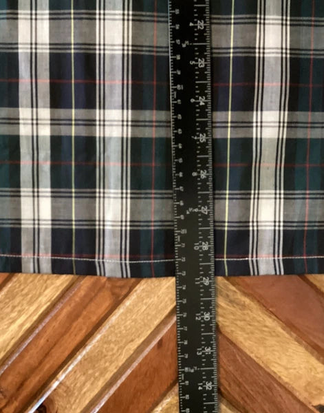 Bill Blass Pajama Set Men’s Size L Green Plaid Long Sleeve Lightweight NWT