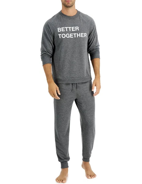 FAMILY PAJAMAS Men's Better Together Family Pajama Set sz S Small Gray