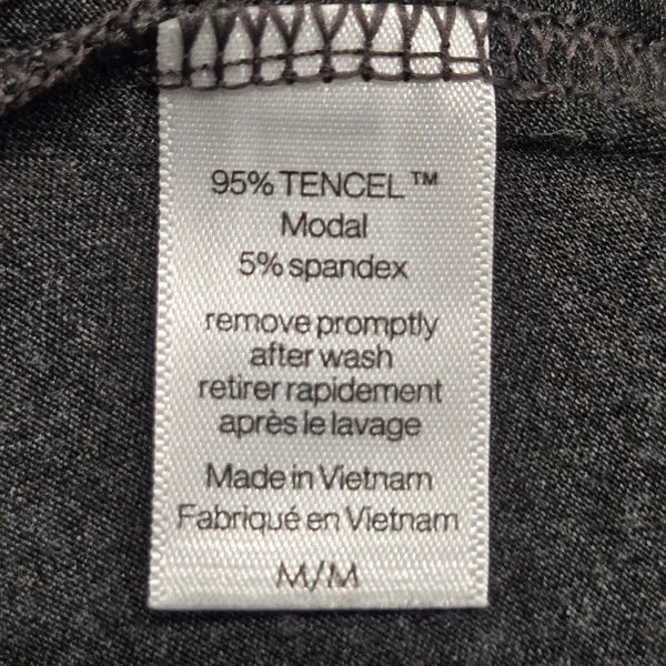 Eberjey Henry Mens Gray Modal Blend Lounge Pajama Set Henley Long Sleeve Medium