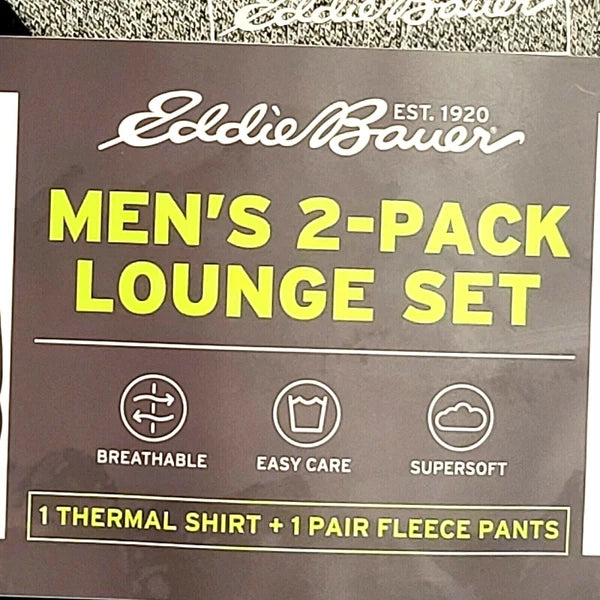 Eddie Bauer Men Thermal 2-Pack Lounge Pajama PJ Set New