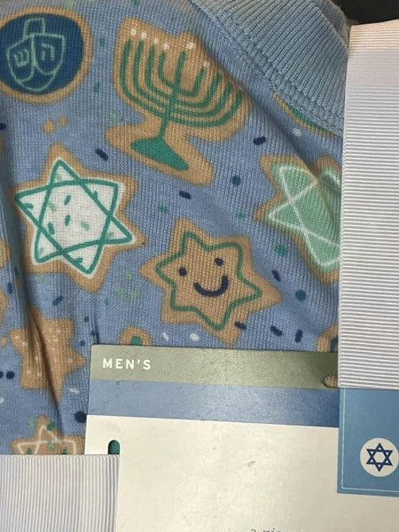Men 2 Piece Pajama Pjs Hanukkah Family Sleep Set Size Large