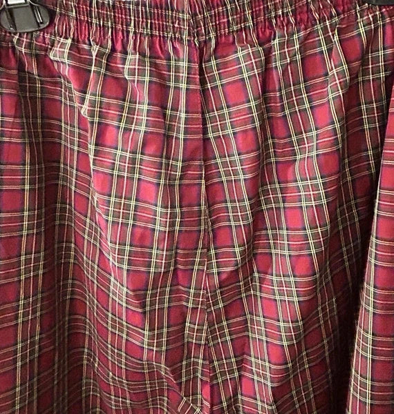 Hanes Men's Size XL Woven Cotton Blend Red Plaid Pajama Set NEW