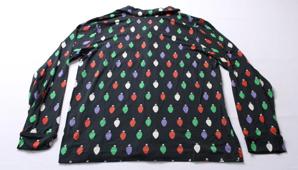 MeUndies Men's Long Sleeve Christmas Lights Pajama Set DM3 Multicolor Large