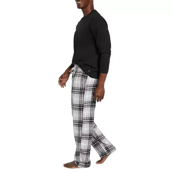 Gap Men's Flannel Pajama Set Size Large True Black Plaid