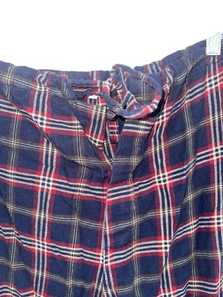 Brooks Brothers Mens Flannel Pajama Set Sz M Cotton Navy Red Plaid Cozy