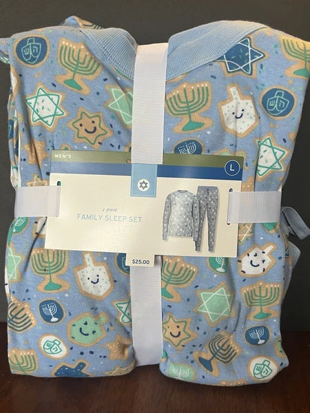 Men 2 Piece Pajama Pjs Hanukkah Family Sleep Set Size Large
