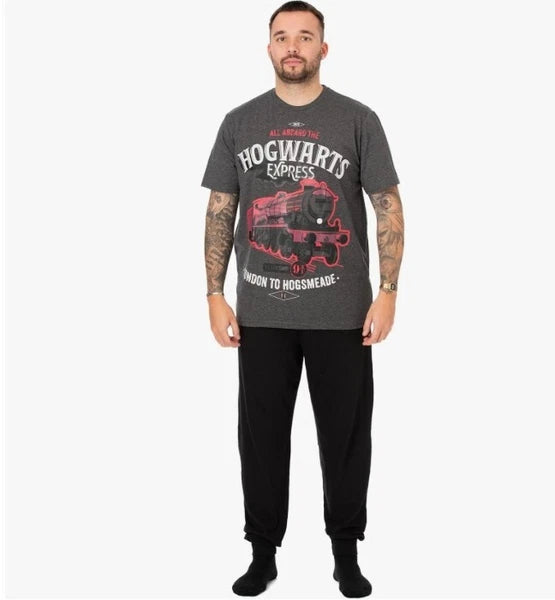 Men's Harry Potter Pyjamas Hogwarts Loungewear Comfy Short Sleeve Wizard