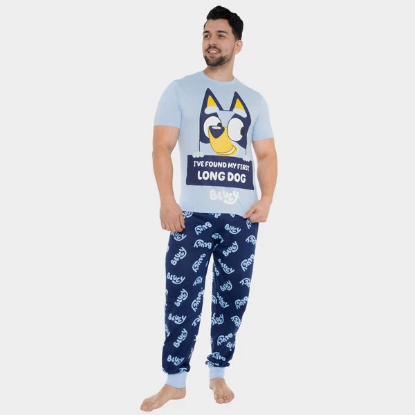 Bluey Mens Pyjamas | Bluey PJs | Mens' Bluey Pyjamas | Short Sleeve Mens PJs