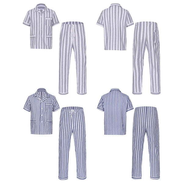 Mens Homewear Sleep Pajama Set Outfit Sleepwear Pockets Nightgown With Pants
