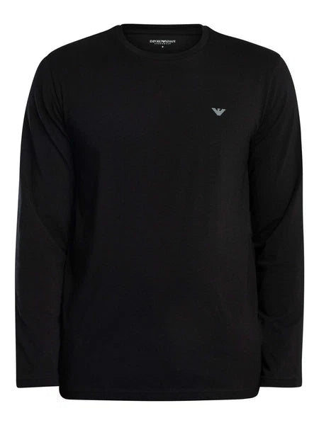 Emporio Armani Men's Long Sleeved Pyjama Set, Black