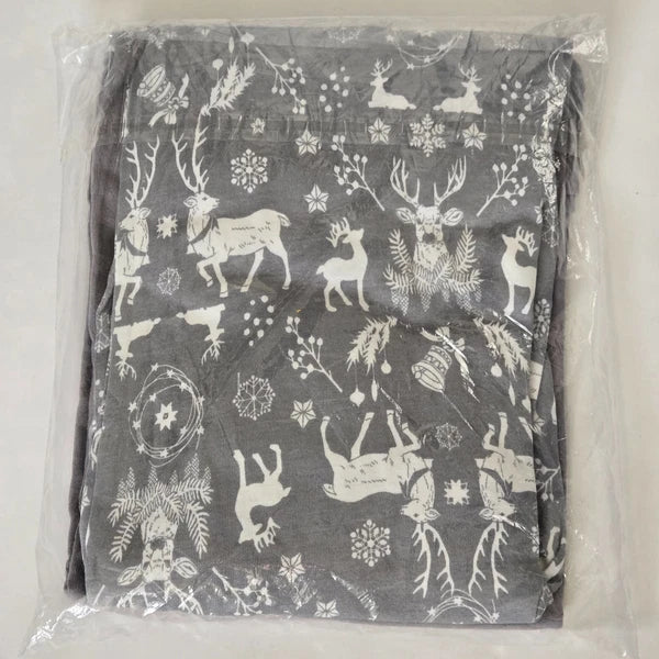 Men's North Pole Trading Company Deer 2 Piece Pajama Set, Grey, S