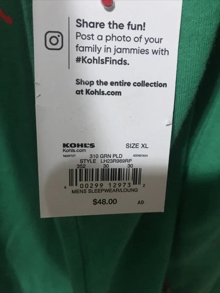 JAMMIES FOR FAMILIES - MEN - 2 PC SLEEP SET - MULTICOLOR- SIZE XL (TW-4050)