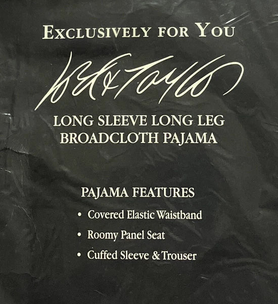 Lord & Taylor Men's  Broadcloth Pajamas  XL NEW Long Sleeve and Leg Cotton Poly