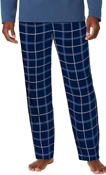 Cuddl Duds Men's Cozy Lodge 2Pc. French Terry Sweatshirt & Plaid Pajama Set,  XL