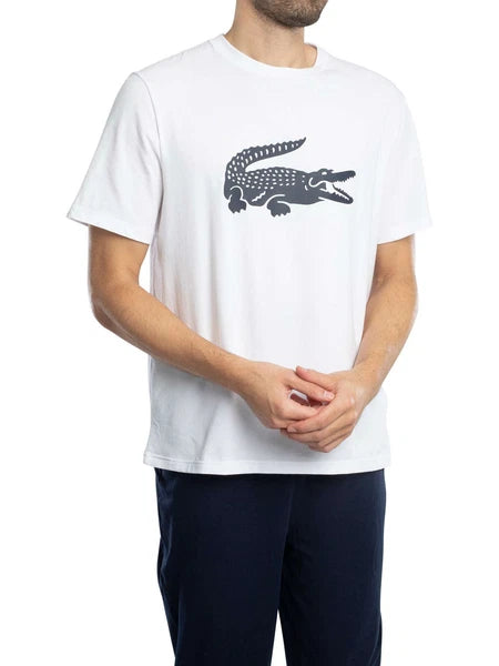 Lacoste Men's Graphic Pyjama Set, White