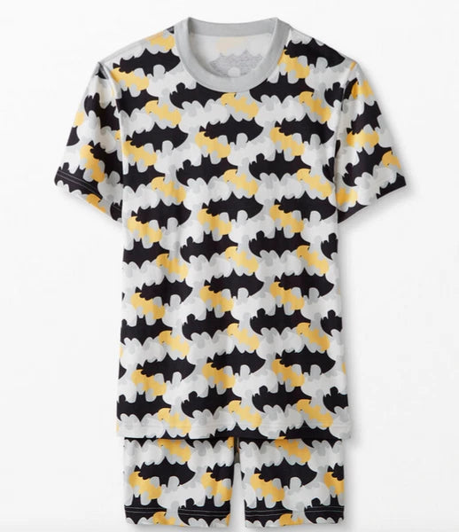 NWOT HANNA ANDERSSON BATMAN CAMO ADULT UNISEX SHORT JOHN PAJAMAS LARGE L