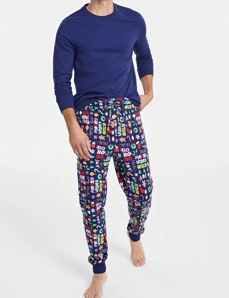 Family PJs Holiday Theme Top & Pants Mens 2-Piece Pajama Set Size Medium