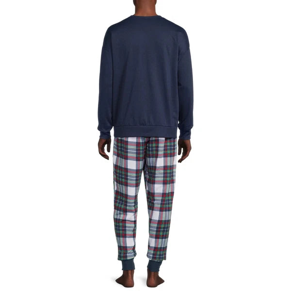 Joyspun Mens Holiday Pajama Lounge Flannel Set 2-Piece Size L 42-44 Christmas