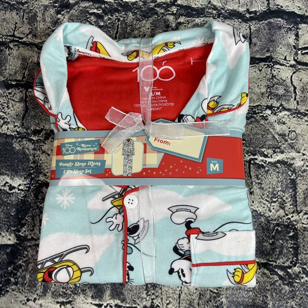 Disney Men's Medium 100 Years Retro Reimagined Family Matching Pajama Set