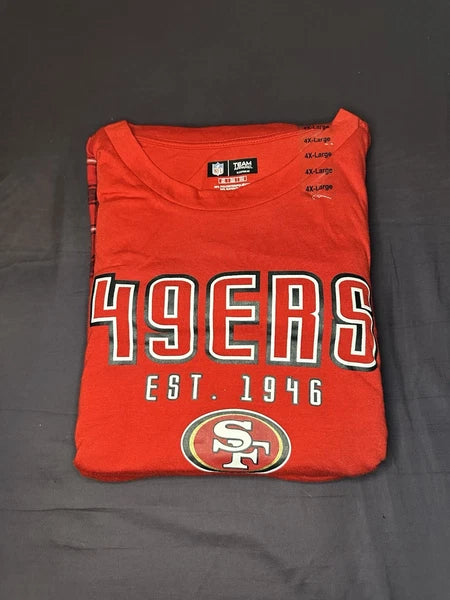 Official San Francisco 49ers NFL Team Apparel Sleepwear 2-piece Pajama Set 4XL