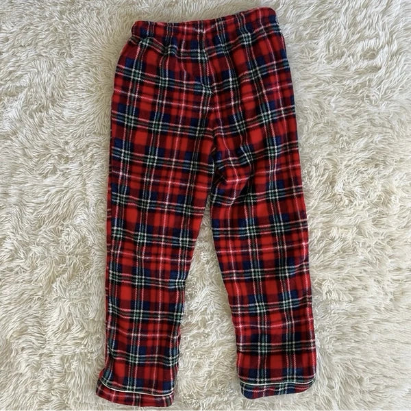 Alexander Del Rossa Pajamas Medium Men's  Plaid Red Unisex Fleece 2-piece