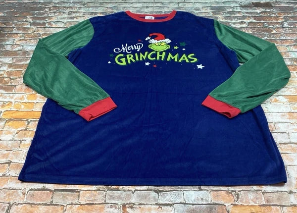 Grinch Christmas Pajamas Adult 2XLT Tall Plaid PJ Set Holiday Mens