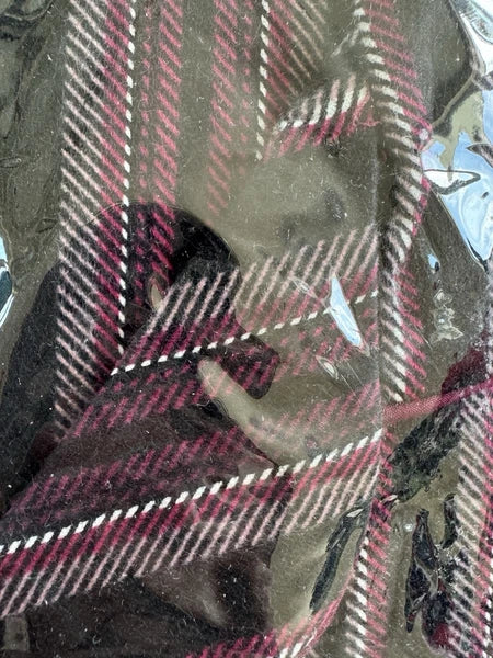 Mens Champion Brushed Cotton Burgundy Check Pyjamas Size L Brand New