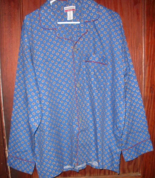 Manhattan Blue Foulard Print Pajamas Pajama Set XL