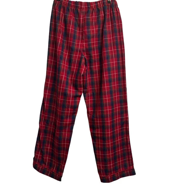 Disney Store Mickey Mouse Pajama Set Men’s Large Plaid Light Flannel Christmas
