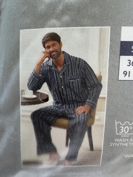 Mens Champion Brushed Cotton Burgundy Check Pyjamas Size L Brand New