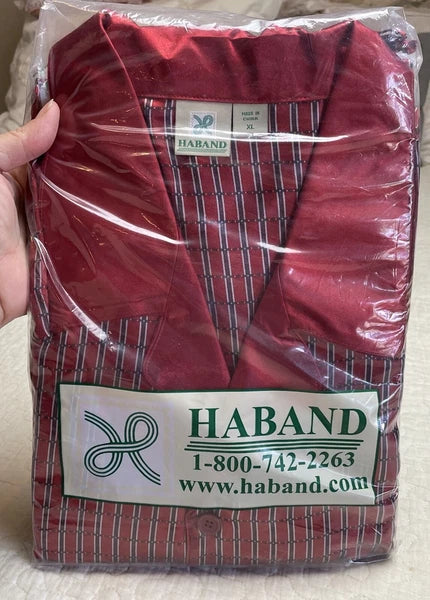 Haband Satin Pajama Set Men’s XL New In Package Red Plaid
