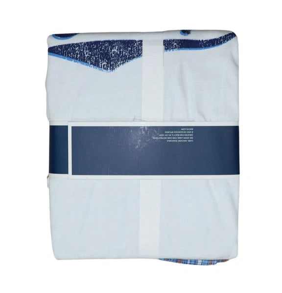 Club Room Mens Plaid Cotton Pajama Gift Set | Blue/Orange | Medium