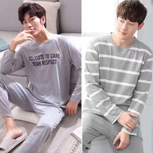 New Men's Pyjamas Set Pyjama Loungewear Nightwear Top Long Sleeve Activewear*~