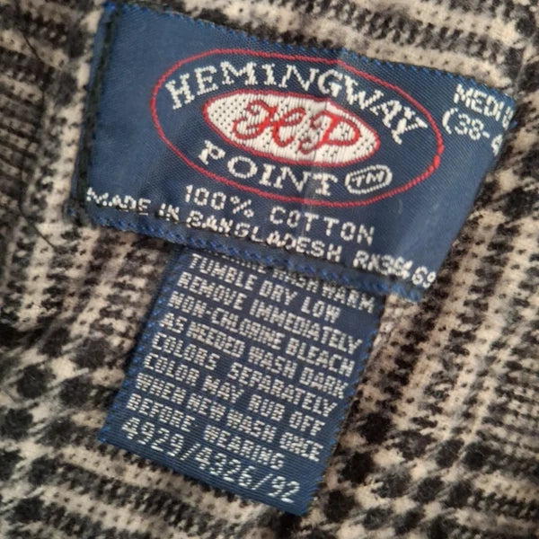 Flannel Pajamas Black Tan plaid mens M Adjust. Waist Cotton Old Money Grandpa