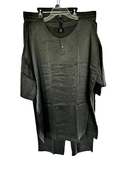 Lahgo Lunya Washable Silk Men’s Pajama Set Size XXL New Meditative Grey